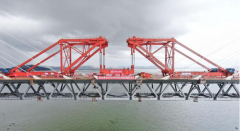 汕頭市牛田洋特大橋主橋順利合龍